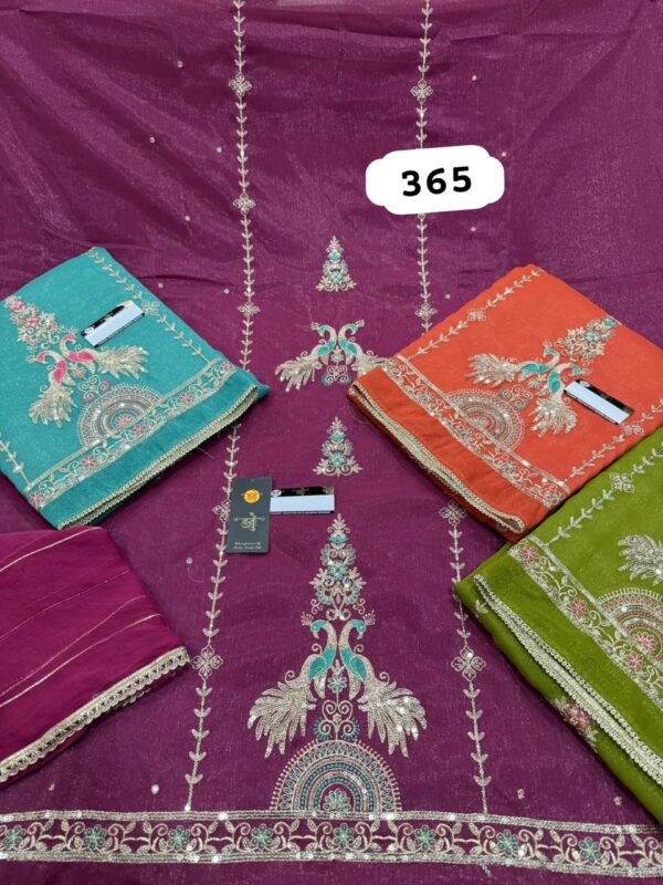 1000716271 SCAK Shimmer Top Pure Chiffon Dupatta Unstitched Suits