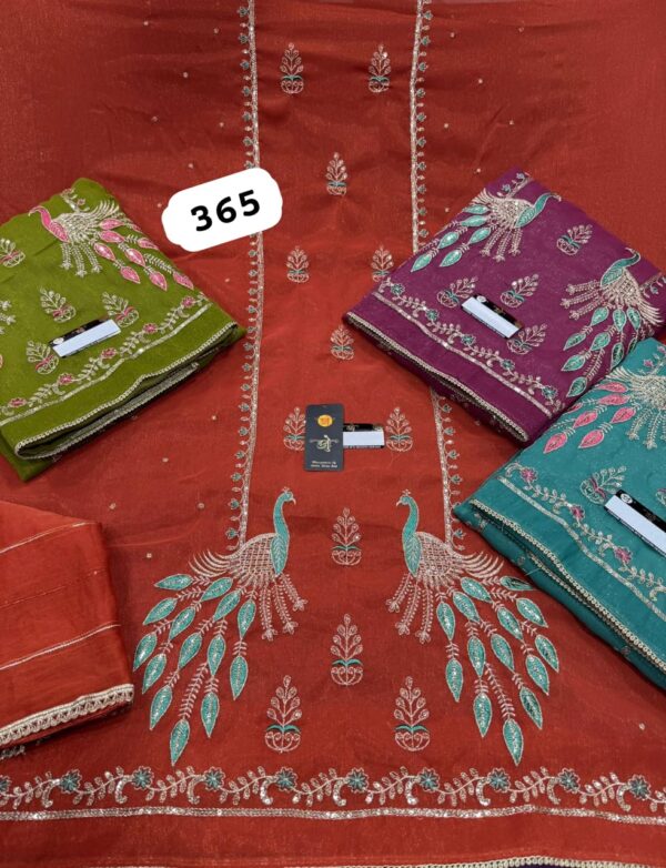 SCAK Shimmer Top Pure Chiffon Dupatta Unstitched Suits