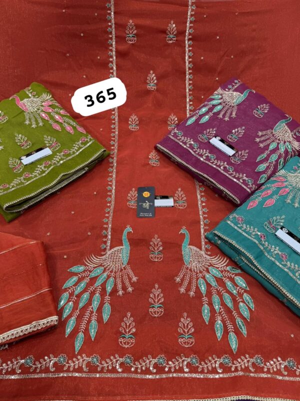 1000716273 SCAK Shimmer Top Pure Chiffon Dupatta Unstitched Suits