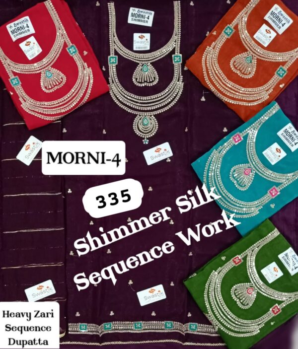 1000716276 Swastik Shimmer Top Pure Chiffon Dupatta Unstitched Suits