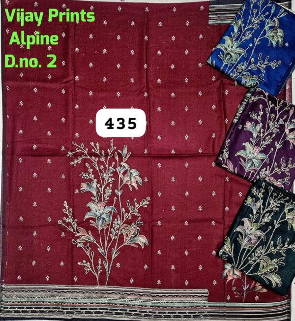 Vijay Acrowool Top Acrowool Dupatta Unstitched Suits