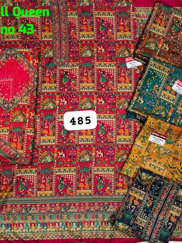 SCAK Acrowool Top Acrowool Dupatta Unstitched Suits