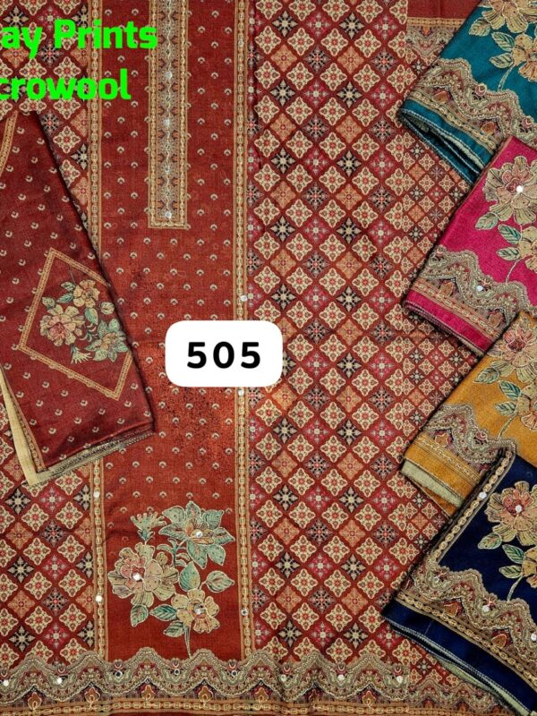 SCAK Acrowool Top Acrowool Dupatta Unstitched Suits