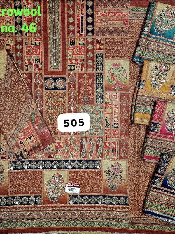 SCAK Acrowool Top Acrowool Dupatta Unstitched Suits