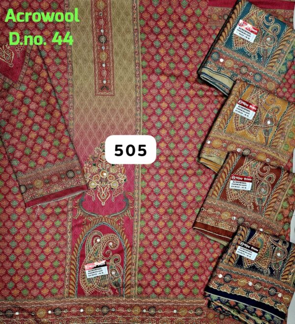 SCAK Acrowool Top Acrowool Dupatta Unstitched Suits
