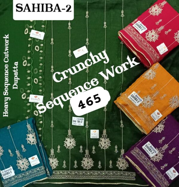 Swastik Crunchy Top Pure Chiffon Dupatta Unstitched Suits