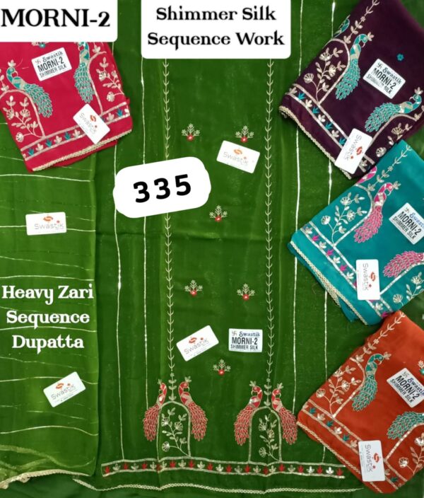 1000718248 Swastik Shimmer Top Pure Chiffon Dupatta Unstitched Suits