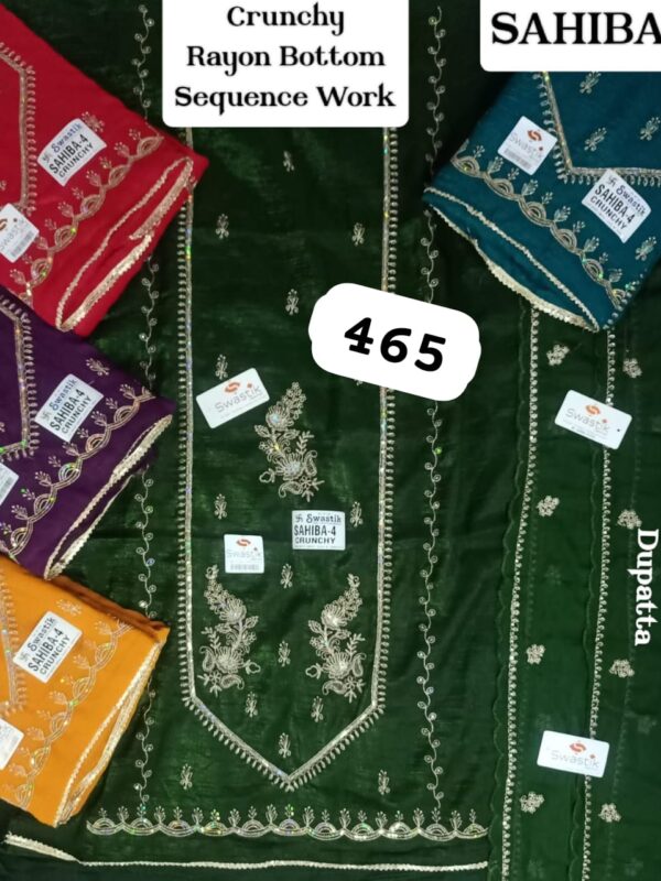 Swastik Crunchy Top Pure Chiffon Dupatta Unstitched Suits