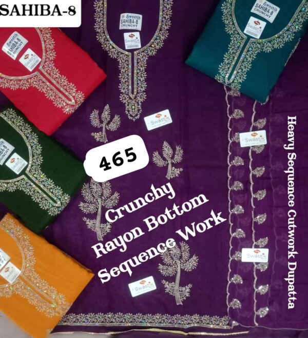 Swastik Crunchy Top Pure Chiffon Dupatta Unstitched Suits