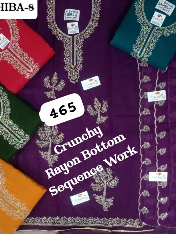 Swastik Crunchy Top Pure Chiffon Dupatta Unstitched Suits