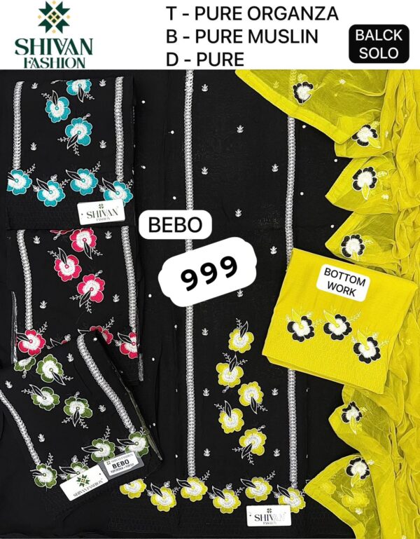 Shivansh Organza Top Pure Chiffon Dupatta Unstitched Suits