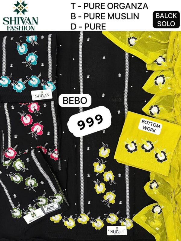 1000718548 Shivansh Organza Top Pure Chiffon Dupatta Unstitched Suits