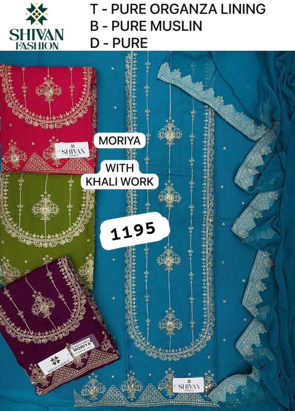 Shivansh Organza Top Pure Chiffon Dupatta Unstitched Suits