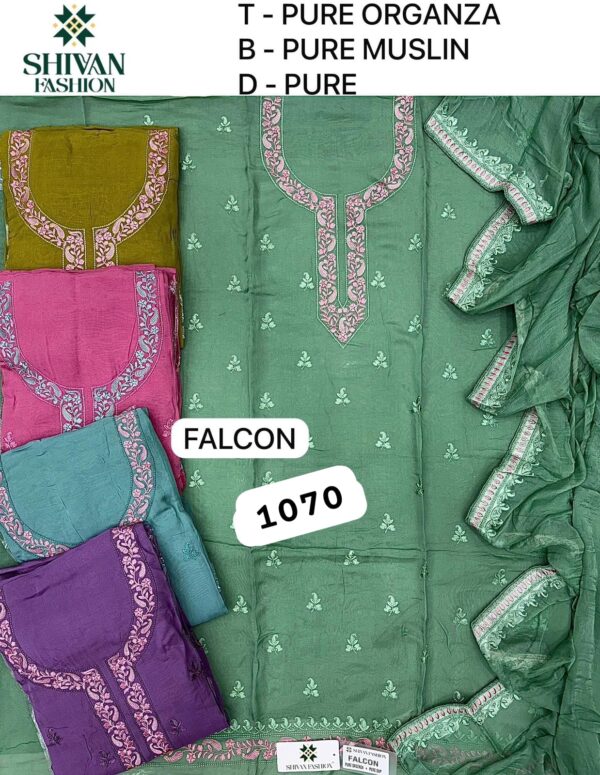 Shivansh Organza Top Pure Chiffon Dupatta Unstitched Suits