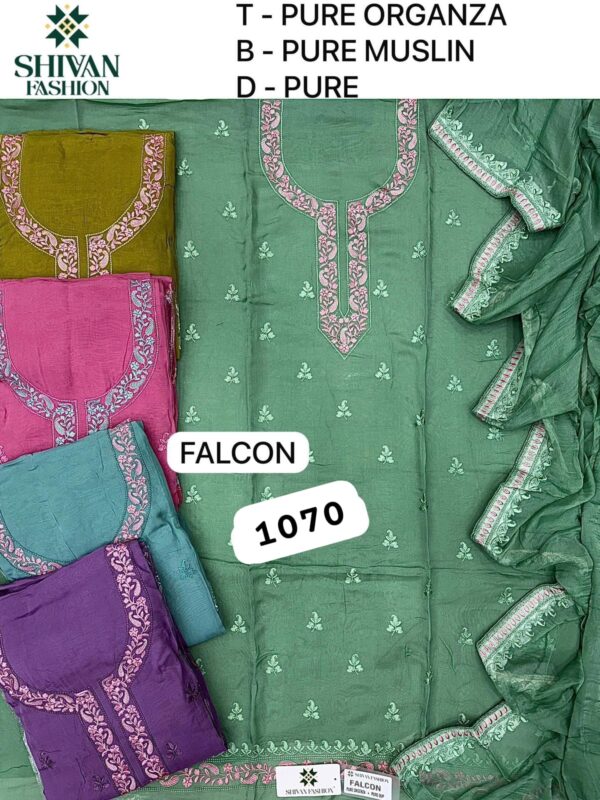 1000718553 Shivansh Organza Top Pure Chiffon Dupatta Unstitched Suits