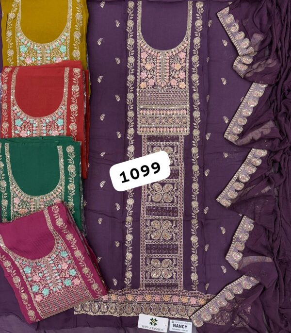 Shivansh Organza Top Pure Chiffon Dupatta Unstitched Suits