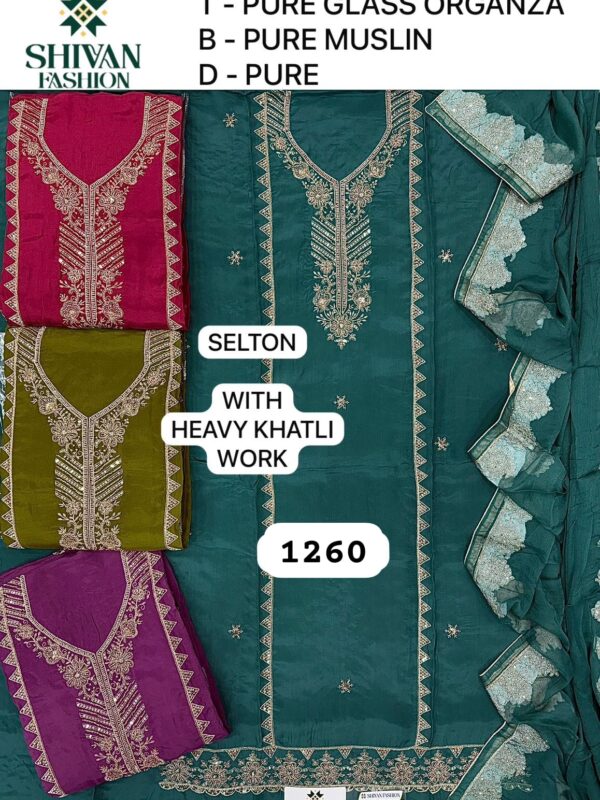 1000718557 Shivansh Organza Top Pure Chiffon Dupatta Unstitched Suits