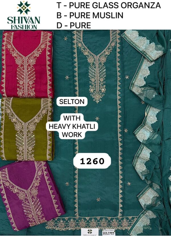 Shivansh Organza Top Pure Chiffon Dupatta Unstitched Suits