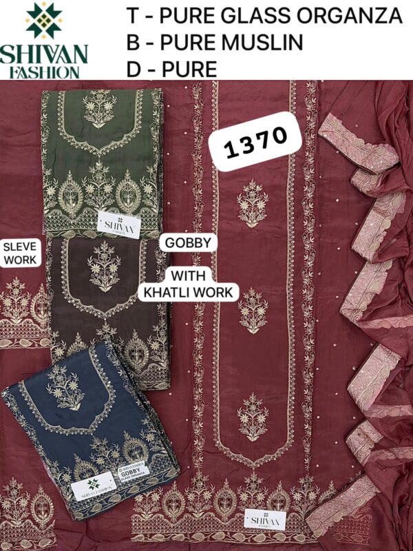 1000718560 Shivansh Organza Top Pure Chiffon Dupatta Unstitched Suits