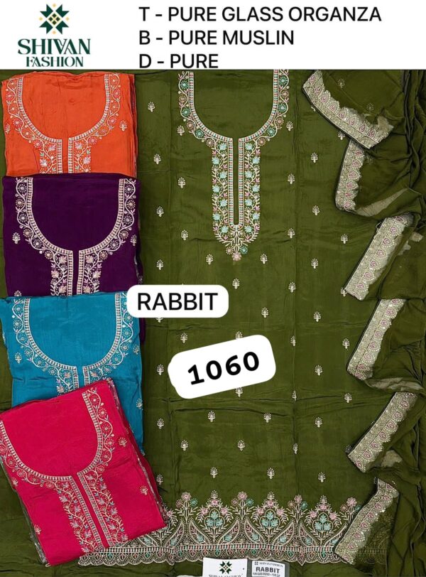 Shivansh Organza Top Pure Chiffon Dupatta Unstitched Suits