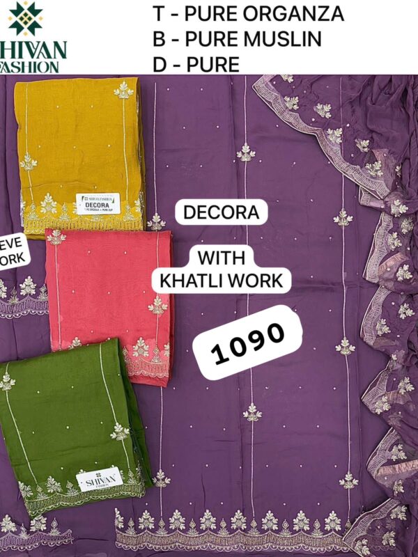 1000718564 Shivansh Organza Top Pure Chiffon Dupatta Unstitched Suits