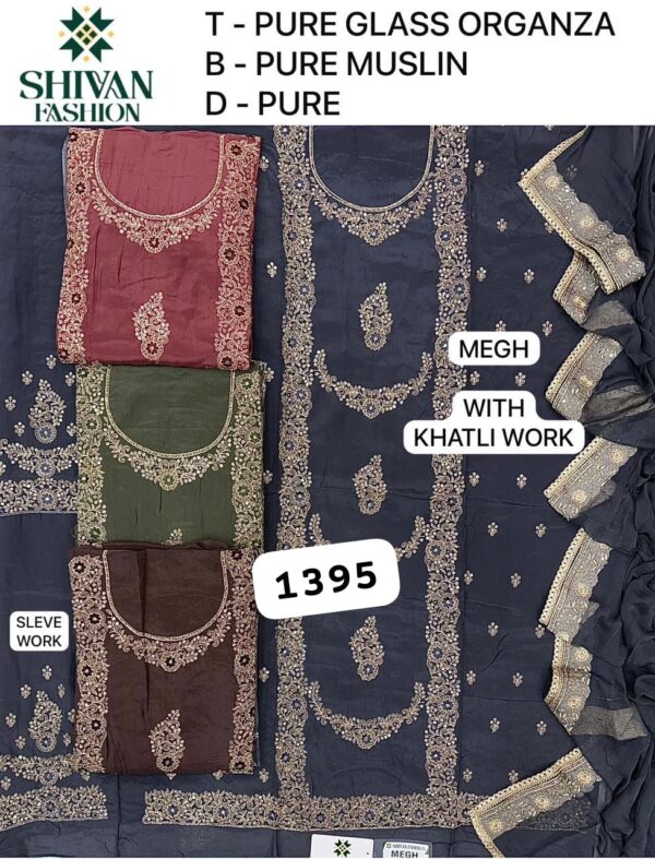 Shivansh Organza Top Pure Chiffon Dupatta Unstitched Suits