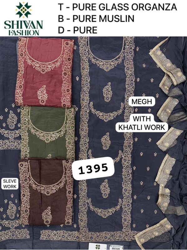 1000718566 Shivansh Organza Top Pure Chiffon Dupatta Unstitched Suits