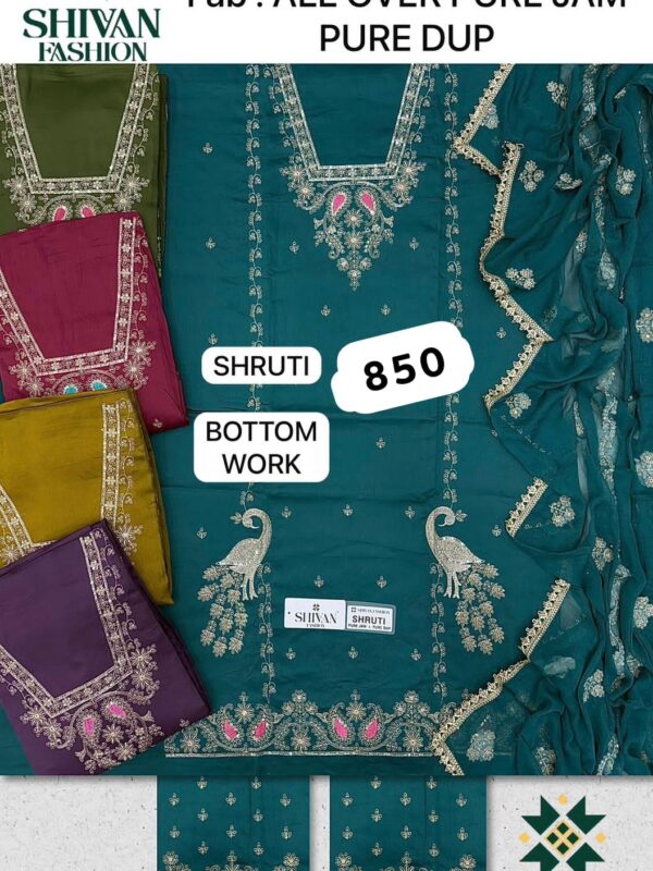 1000718567 Shivansh Jaam Top Pure Chiffon Dupatta Unstitched Suits