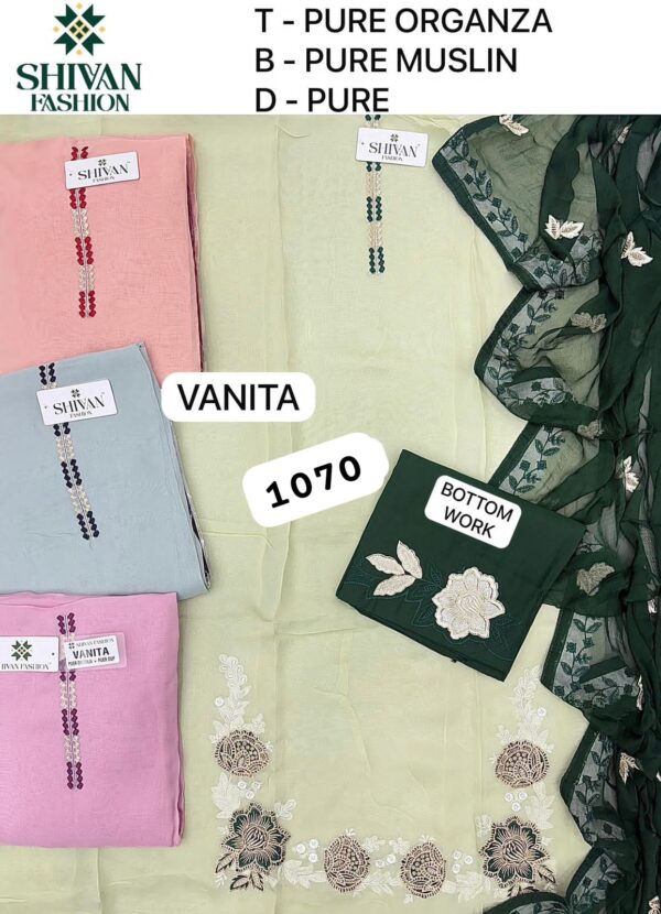 Shivansh Organza Top Pure Chiffon Dupatta Unstitched Suits