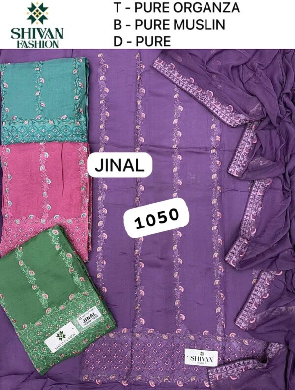 Shivansh Organza Top Pure Chiffon Dupatta Unstitched Suits