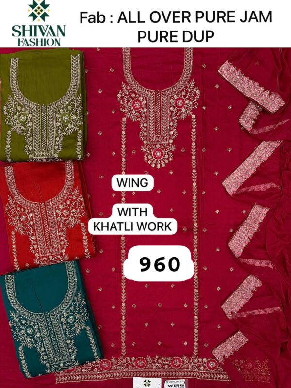 1000718573 Shivansh Jaam Top Pure Chiffon Dupatta Unstitched Suits