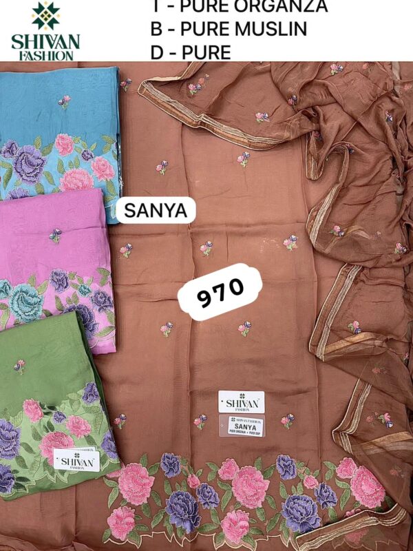 1000718575 Shivansh Organza Top Pure Chiffon Dupatta Unstitched Suits