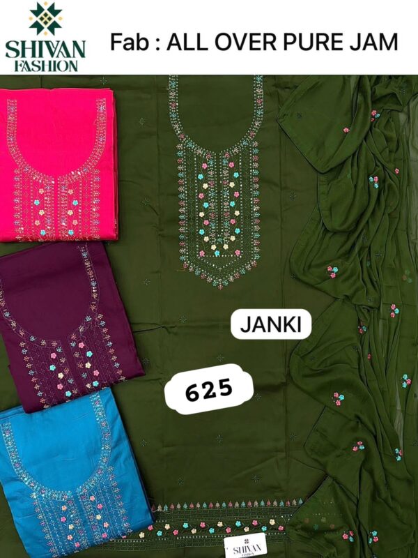 1000718578 Shivansh Organza Top Pure Chiffon Dupatta Unstitched Suits