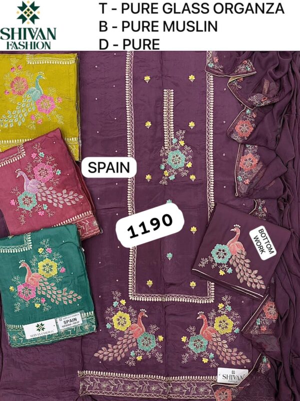 1000718582 Shivansh Organza Top Pure Chiffon Dupatta Unstitched Suits