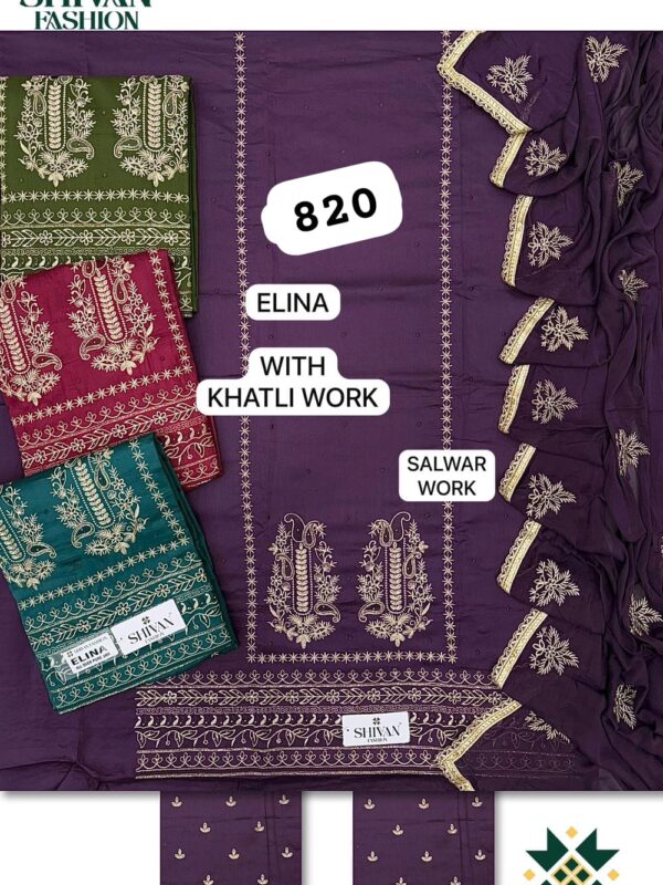 1000718585 Shivansh Jaam Top Pure Chiffon Dupatta Unstitched Suits