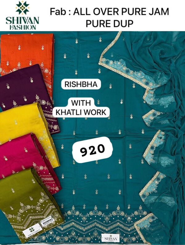 Shivansh Organza Top Pure Chiffon Dupatta Unstitched Suits