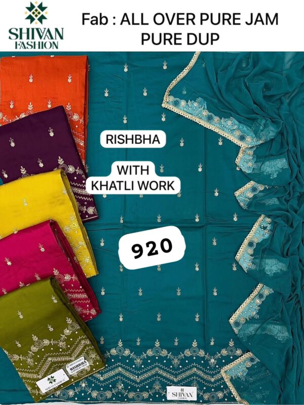 1000718588 Shivansh Organza Top Pure Chiffon Dupatta Unstitched Suits