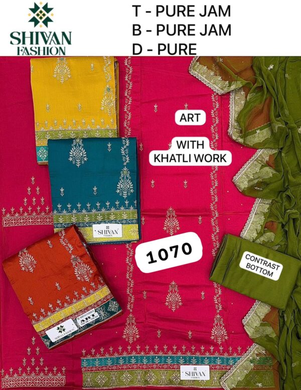 Shivansh Organza Top Pure Chiffon Dupatta Unstitched Suits