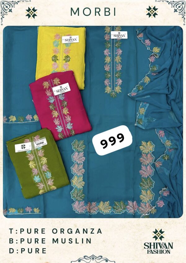 Shivansh Organza Top Pure Chiffon Dupatta Unstitched Suits