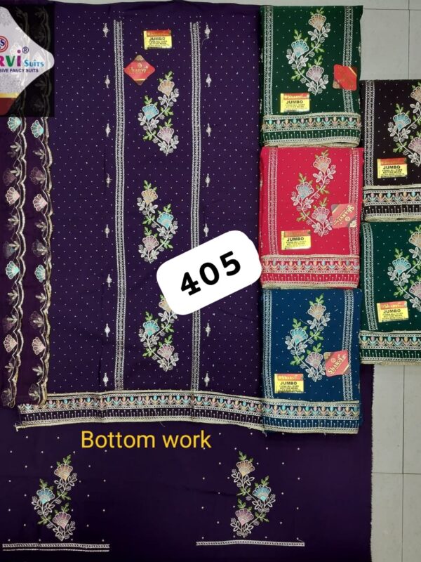 1000720832 Sharvi Fiona Top Pure Chiffon Dupatta Unstitched Suits