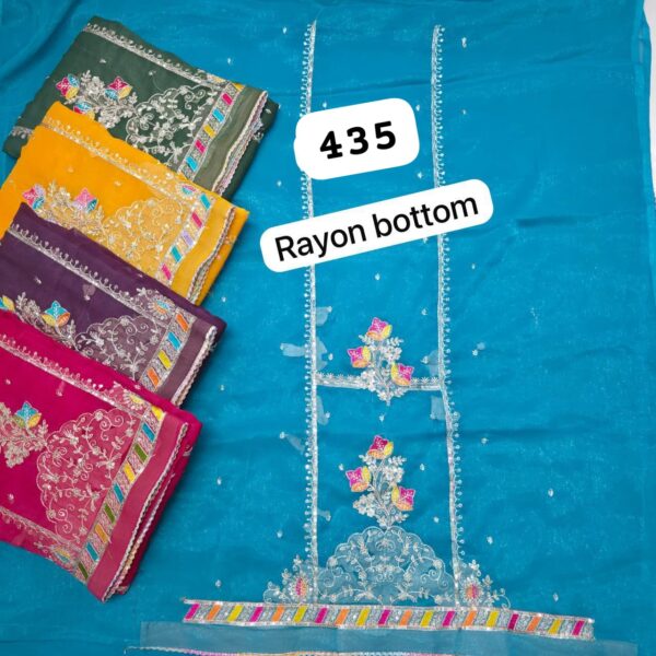 SCAK Shimmer Top Pure Chiffon Dupatta Unstitched Suits