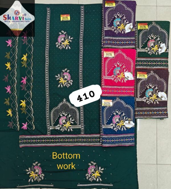 Sharvi Fiona Top Pure Chiffon Dupatta Unstitched Suits