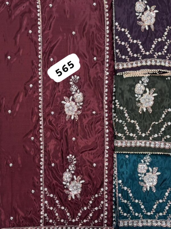 1000720843 SCAK Glass Top Pure Chiffon Dupatta Unstitched Suits