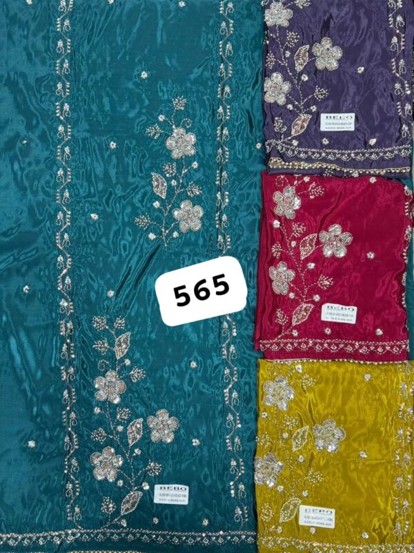 1000720844 SCAK Glass Top Pure Chiffon Dupatta Unstitched Suits