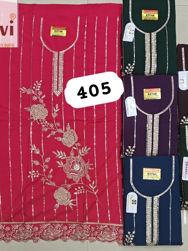 1000720847 Sharvi Fiona Top Pure Chiffon Dupatta Unstitched Suits