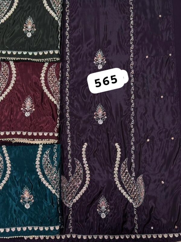 1000720848 SCAK Glass Top Pure Chiffon Dupatta Unstitched Suits