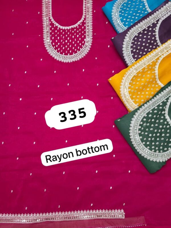 1000720850 SCAK Shimmer Top Pure Chiffon Dupatta Unstitched Suits