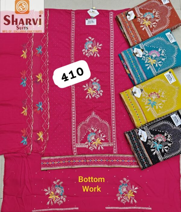 1000720851 Sharvi Fiona Top Pure Chiffon Dupatta Unstitched Suits