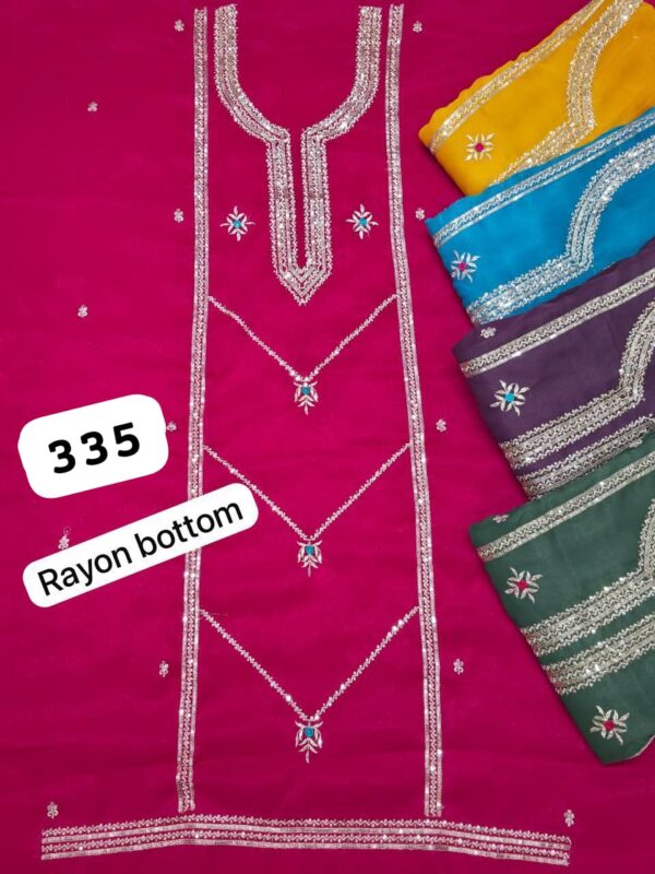 1000720852 SCAK Shimmer Top Pure Chiffon Dupatta Unstitched Suits