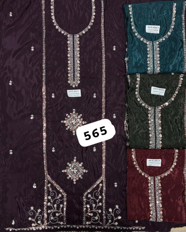 1000720856 SCAK Glass Top Pure Chiffon Dupatta Unstitched Suits